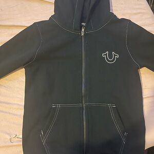 True Religion Black Kids Hoodie with Logo
